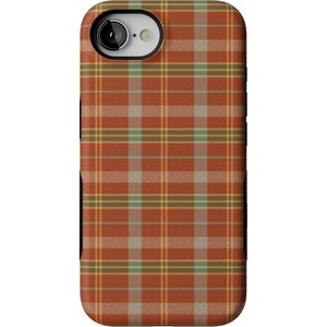 image:imageCasely iPhone 16e Case  Spiced Chai  Fall Plaid  Bold Protective Design  MagSafe Compatible Design