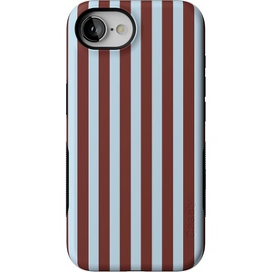 image:imageCasely iPhone 16e Case  Sunday in Brooklyn  Chocolate Blue Stripes  Bold Protective Design  Compatible with MagSafe