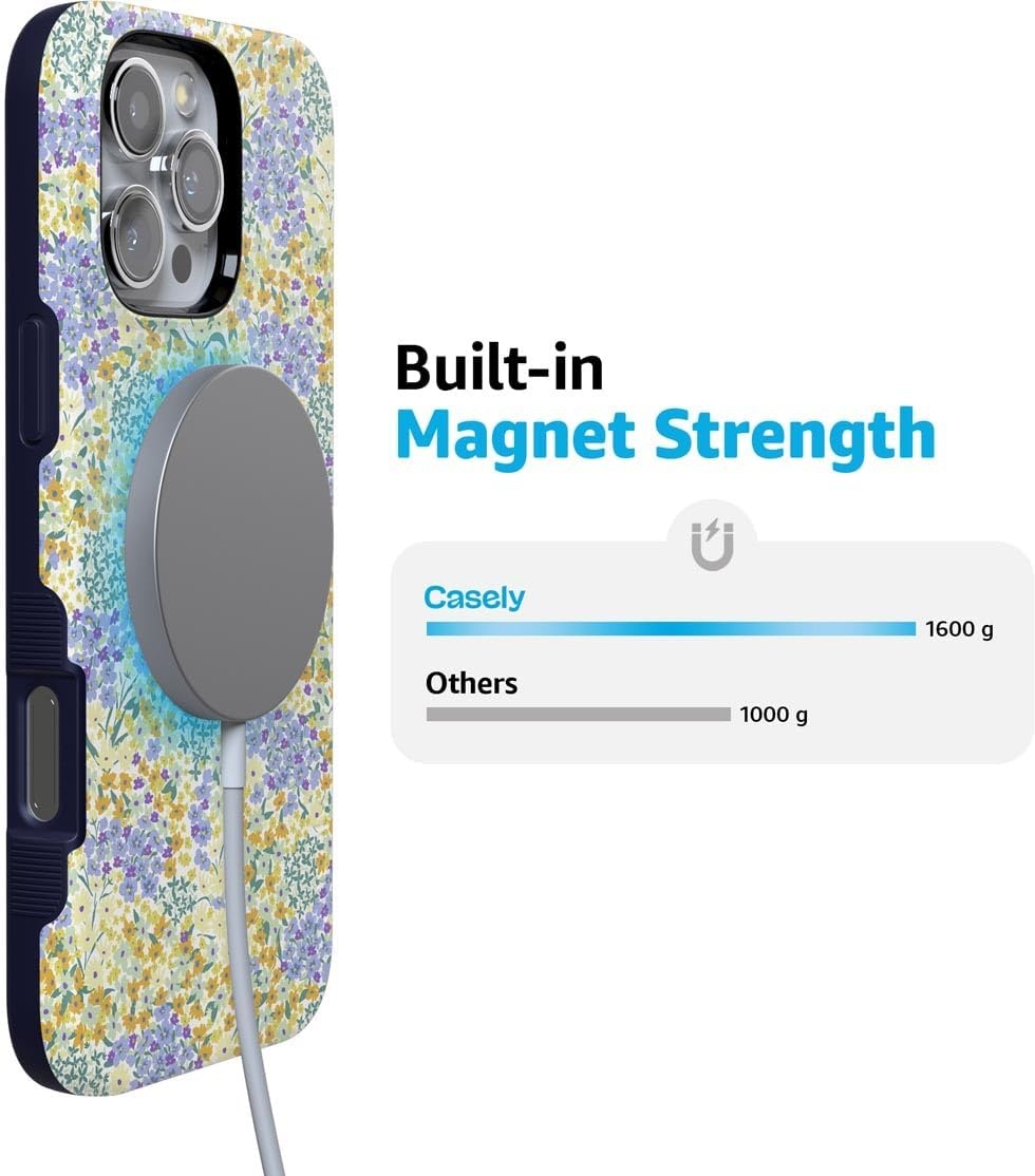 image:imageCasely iPhone 16 Pro Max Case  Lost in Spots  Cheetah Print  Bold Protective Design  Compatible with MagSafeDream Garden  Cottagecore