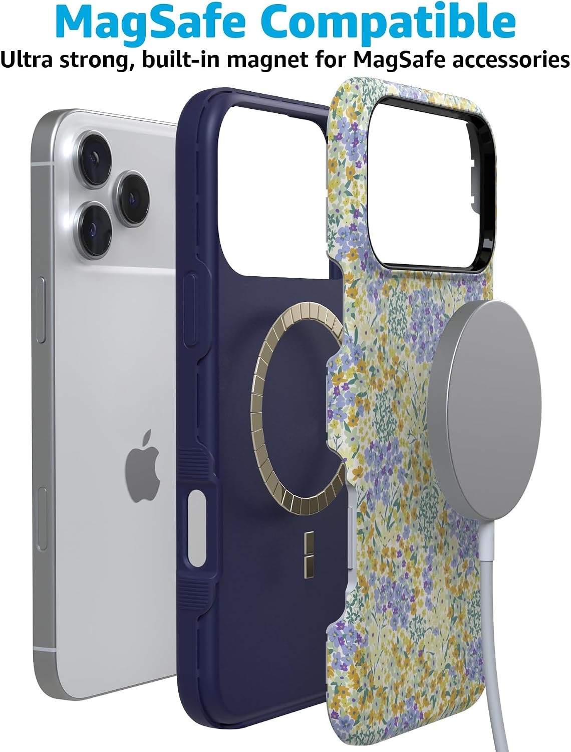 image:imageCasely iPhone 17 Pro Case  Extra Dirty Please  Fun on Weekdays  Bold Protective Design  Compatible with MagSafeDream Garden  Cottagecore