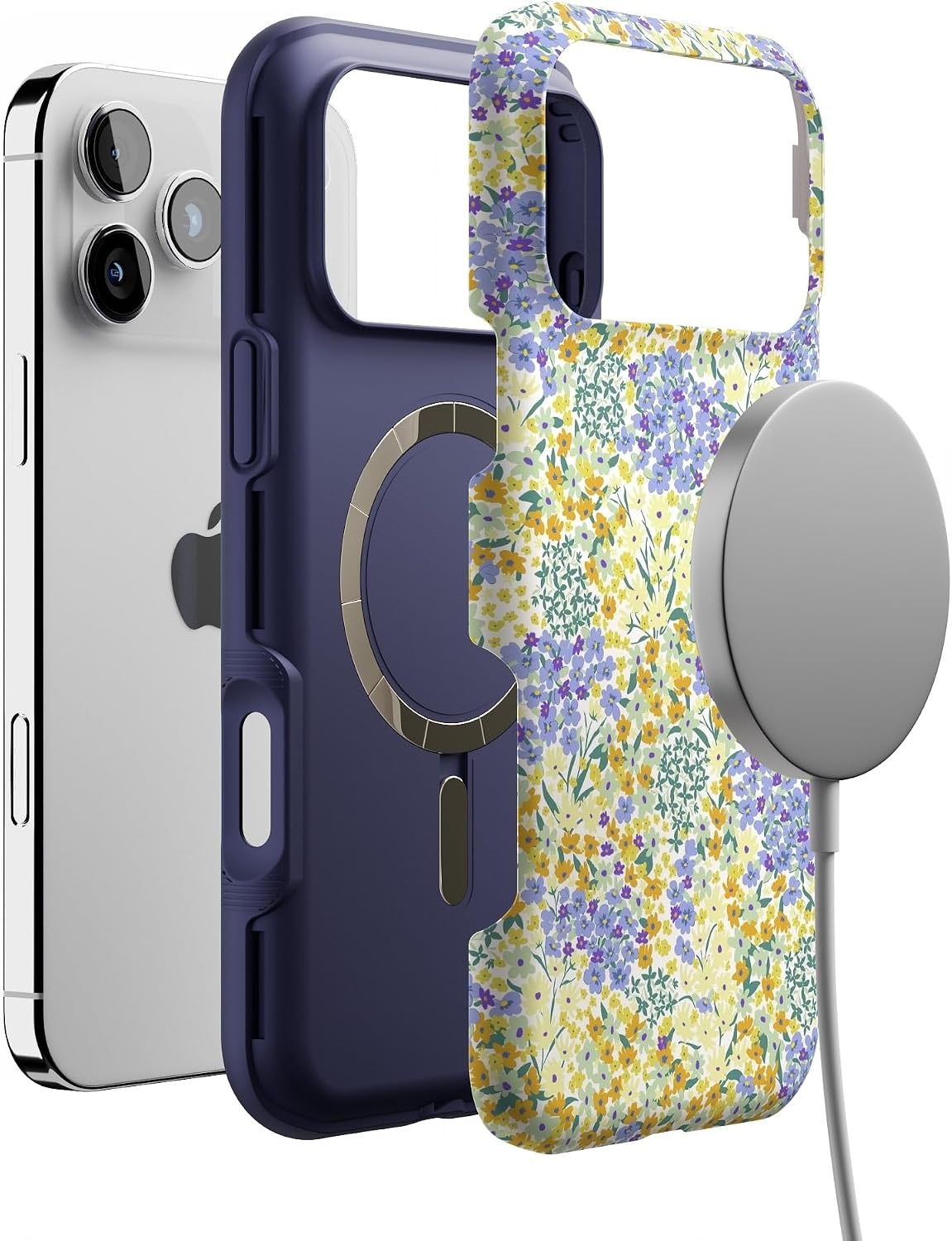 image:imageCasely iPhone 17 Pro Max Case  Reality Check  Periwinkle  Bold Protective Design  Compatible with MagSafeDream Garden  Cottagecore