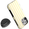 image:imageCasely iPhone 16 Pro Case  Butter Yellow Stripes  Sunday Best  Bold Protective Design  Compatible with MagSafe