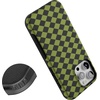 image:imageCasely iPhone 16 Pro Max Case  Harlequin Wicked Diamond  Black and Green  Bold Protective Design  MagSafe Compatible Design