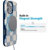 image:imageCasely iPhone 16 Pro Max Case  Lost in Spots  Cheetah Print  Bold Protective Design  Compatible with MagSafeFit Check  Light Blue Checkerboard