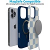 image:imageCasely iPhone 16 Pro Max Case  Lost in Spots  Cheetah Print  Bold Protective Design  Compatible with MagSafeFit Check  Light Blue Checkerboard