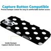 image:imageCasely iPhone 16 Pro Max Case  Mushroom Magic  Retro Floral  Compatible with MagSafe  Classic Ultra Slim DesignHigh Contrast  Black Polka Dot