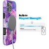 image:imageCasely iPhone 16 Pro Max Case  Mushroom Magic  Retro Floral  Compatible with MagSafe  Classic Ultra Slim DesignTie Dying Over You  Purple Marble