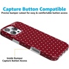 image:imageCasely iPhone 16 Pro Max Case  On the Dot  Maroon Polka Dot  Compatible with MagSafe  Classic Ultra Slim Design