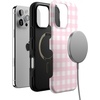 image:imageCasely iPhone 16 Pro Max Case  Pink Plaid  Sunday Best  Bold Protective Design  Compatible with MagSafe