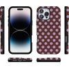 image:imageCasely iPhone 16 Pro Max Case  Spotted in SoHo  Burgundy Polka Dot  Bold Protective Design  Compatible with MagSafe