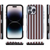 image:imageCasely iPhone 16 Pro Max Case  Sunday in Brooklyn  Chocolate Blue Stripes  Bold Protective Design  Compatible with MagSafe
