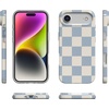 image:imageCasely iPhone 17 Air Case  Coquette Girlie  Pastel Bows  Compatible with MagSafe  Classic Ultra Slim DesignFit Check  Light Blue Checkerboard