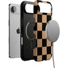 image:imageCasely iPhone 17 Air Case  Fit Check  Black amp Brown Checkerboard  Bold Protective Design  MagSafe Compatible Design