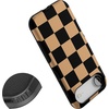 image:imageCasely iPhone 17 Air Case  Fit Check  Black amp Brown Checkerboard  Bold Protective Design  MagSafe Compatible Design