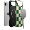 image:imageCasely iPhone 17 Air Case  Reality Check  Periwinkle  Bold Protective Design  Compatible with MagSafeFit Check  Green Checkerboard