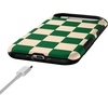 image:imageCasely iPhone 17 Air Case  Reality Check  Periwinkle  Bold Protective Design  Compatible with MagSafeFit Check  Green Checkerboard