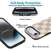 image:imageCasely iPhone 17 Air Case  Reality Check  Periwinkle  Bold Protective Design  Compatible with MagSafeFit Check  Neutral Checkerboard