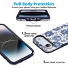 image:imageCasely iPhone 17 Air Case  Reality Check  Periwinkle  Bold Protective Design  Compatible with MagSafeRose to Fame  Blue  White Rose Floral