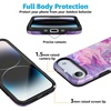 image:imageCasely iPhone 17 Air Case  Reality Check  Periwinkle  Bold Protective Design  Compatible with MagSafeTie Dying Over You  Purple Marble