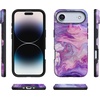 image:imageCasely iPhone 17 Air Case  Reality Check  Periwinkle  Bold Protective Design  Compatible with MagSafeTie Dying Over You  Purple Marble