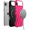 image:imageCasely iPhone 17 Air Case  Vibe Check  Pink Checkerboard  Bold Protective Design  Compatible with MagSafe