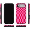 image:imageCasely iPhone 17 Air Case  Vibe Check  Pink Checkerboard  Bold Protective Design  Compatible with MagSafe