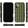 image:imageCasely iPhone 17 Case  Harlequin Wicked Diamond  Black and Green  Bold Protective Design  MagSafe Compatible Design