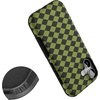 image:imageCasely iPhone 17 Case  Harlequin Wicked Diamond  Black and Green  Bold Protective Design  MagSafe Compatible Design