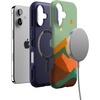 image:imageCasely iPhone 17 Case  Shell Shocked  Tortoise Print  Bold Protective Design  Compatible with MagSafeEndless Peaks  Colorblock Mountain