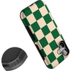 image:imageCasely iPhone 17 Case  Shell Shocked  Tortoise Print  Bold Protective Design  Compatible with MagSafeFit Check  Green Checkerboard