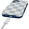 image:imageCasely iPhone 17 Case  Shell Shocked  Tortoise Print  Bold Protective Design  Compatible with MagSafeFit Check  Light Blue Checkerboard