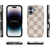 image:imageCasely iPhone 17 Case  Shell Shocked  Tortoise Print  Bold Protective Design  Compatible with MagSafeFit Check  Neutral Checkerboard
