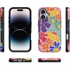 image:imageCasely iPhone 17 Case  Shell Shocked  Tortoise Print  Bold Protective Design  Compatible with MagSafeFlower Patch  MultiColor Floral