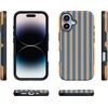 image:imageCasely iPhone 17 Case  Shell Shocked  Tortoise Print  Bold Protective Design  Compatible with MagSafeGo New York  Blue  Orange Stripes