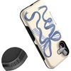 image:imageCasely iPhone 17 Case  Shell Shocked  Tortoise Print  Bold Protective Design  Compatible with MagSafeHeartstrings  Blue Bow