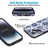 image:imageCasely iPhone 17 Case  Shell Shocked  Tortoise Print  Bold Protective Design  Compatible with MagSafeRose to Fame  Blue  White Rose Floral