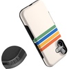 image:imageCasely iPhone 17 Case  Shell Shocked  Tortoise Print  Bold Protective Design  Compatible with MagSafeTotally Groovy  Rainbow Stripes Color Block