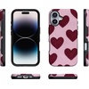 image:imageCasely iPhone 17 Case  Whole Lotta Love  Plum Hearts  Bold Protective Design  MagSafe Compatible Design