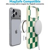 image:imageCasely iPhone 17 Pro Case  Cowgirl Envy  Cow Print  Compatible with MagSafe  Classic Ultra Slim DesignFit Check  Green Checkerboard