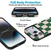 image:imageCasely iPhone 17 Pro Case  Extra Dirty Please  Fun on Weekdays  Bold Protective Design  Compatible with MagSafeFit Check  Green Checkerboard