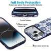 image:imageCasely iPhone 17 Pro Case  Extra Dirty Please  Fun on Weekdays  Bold Protective Design  Compatible with MagSafeRose to Fame  Blue  White Rose Floral