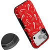 image:imageCasely iPhone 17 Pro Case  Peppermint Kiss  Candy Cane  Bold Protective Design  MagSafe Compatible Design