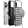 image:imageCasely iPhone 17 Pro Max Case  Harlequin Salem Diamond  Black and White  Bold Protective Design  MagSafe Compatible Design