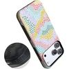 image:imageCasely iPhone 17 Pro Max Case  Reality Check  Periwinkle  Bold Protective Design  Compatible with MagSafeColor Me Happy  Doodle Colorblock