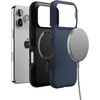 image:imageCasely iPhone 17 Pro Max Case  Reality Check  Periwinkle  Bold Protective Design  Compatible with MagSafeSlate Blue  The Boyfriend Collection