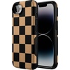 image:imageCasely iPhone 17e Case  Daisy Daydream  Baby Blue Floral  Bold Protective Design  Compatible with MagSafeFit Check  Black  Brown Checkerboard