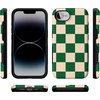 image:imageCasely iPhone 17e Case  Daisy Daydream  Baby Blue Floral  Bold Protective Design  Compatible with MagSafeFit Check  Green Checkerboard