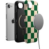 image:imageCasely iPhone 17e Case  Daisy Daydream  Baby Blue Floral  Bold Protective Design  Compatible with MagSafeFit Check  Green Checkerboard