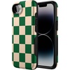 image:imageCasely iPhone 17e Case  Daisy Daydream  Baby Blue Floral  Bold Protective Design  Compatible with MagSafeFit Check  Green Checkerboard