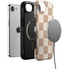 image:imageCasely iPhone 17e Case  Daisy Daydream  Baby Blue Floral  Bold Protective Design  Compatible with MagSafeFit Check  Neutral Checkerboard